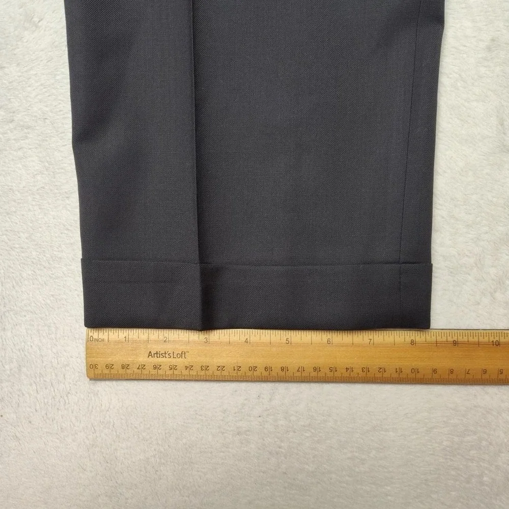 Zanella Pants Mens 40x32 Gray Slim Wool Tweed Devon Dress Slacks Italy Suit Work